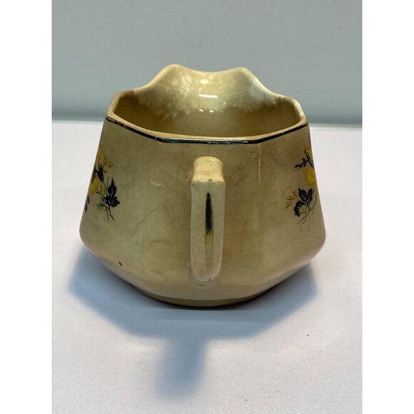 Vintage Homer Laughlin Yellowstone Medieval Rose Creamer Pitcher Handle 1934 - Picture 4 of 10